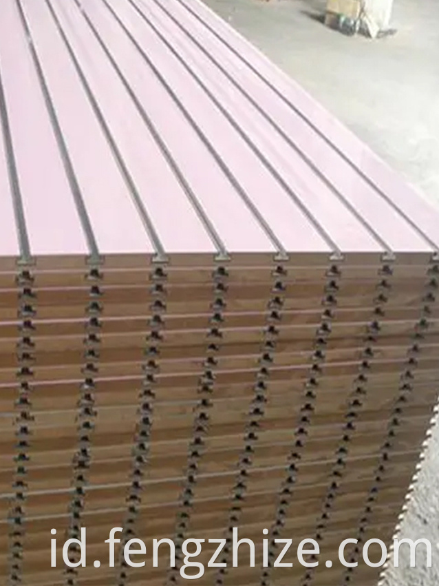 SLOTTED MELAMINE MDF WITH ALUMINUM PROFILES